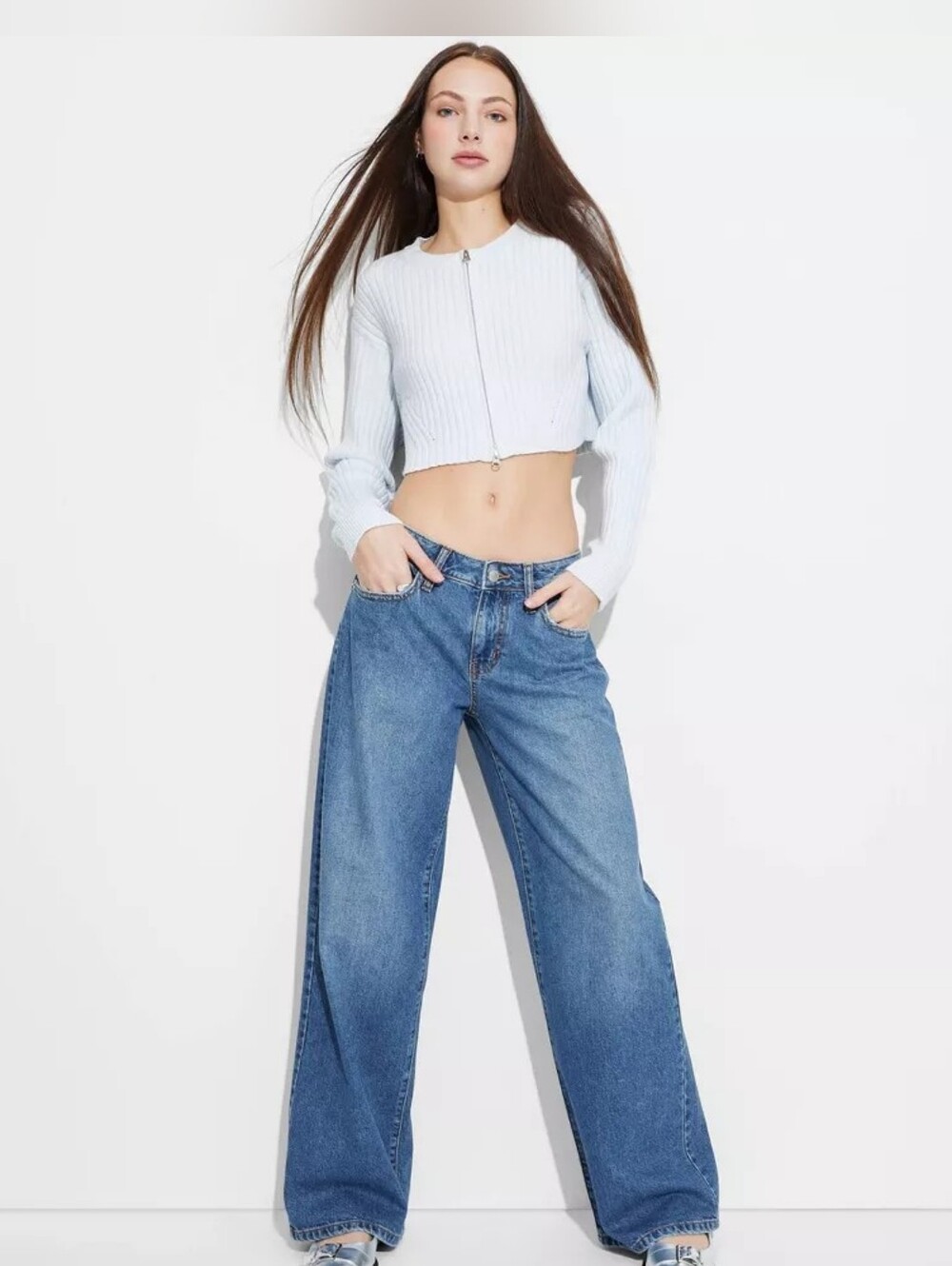 Wild Fable Low-Rise Wide Leg Baggy Jeans Size 12